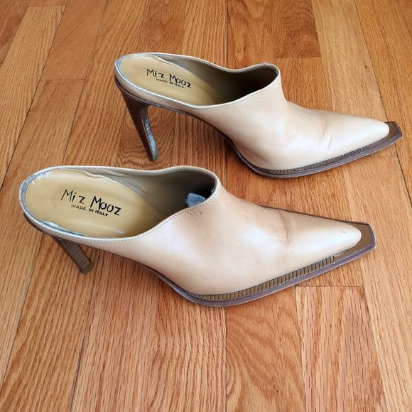 Miz Mooz Cream Tan Heels - Picture 15 of 15